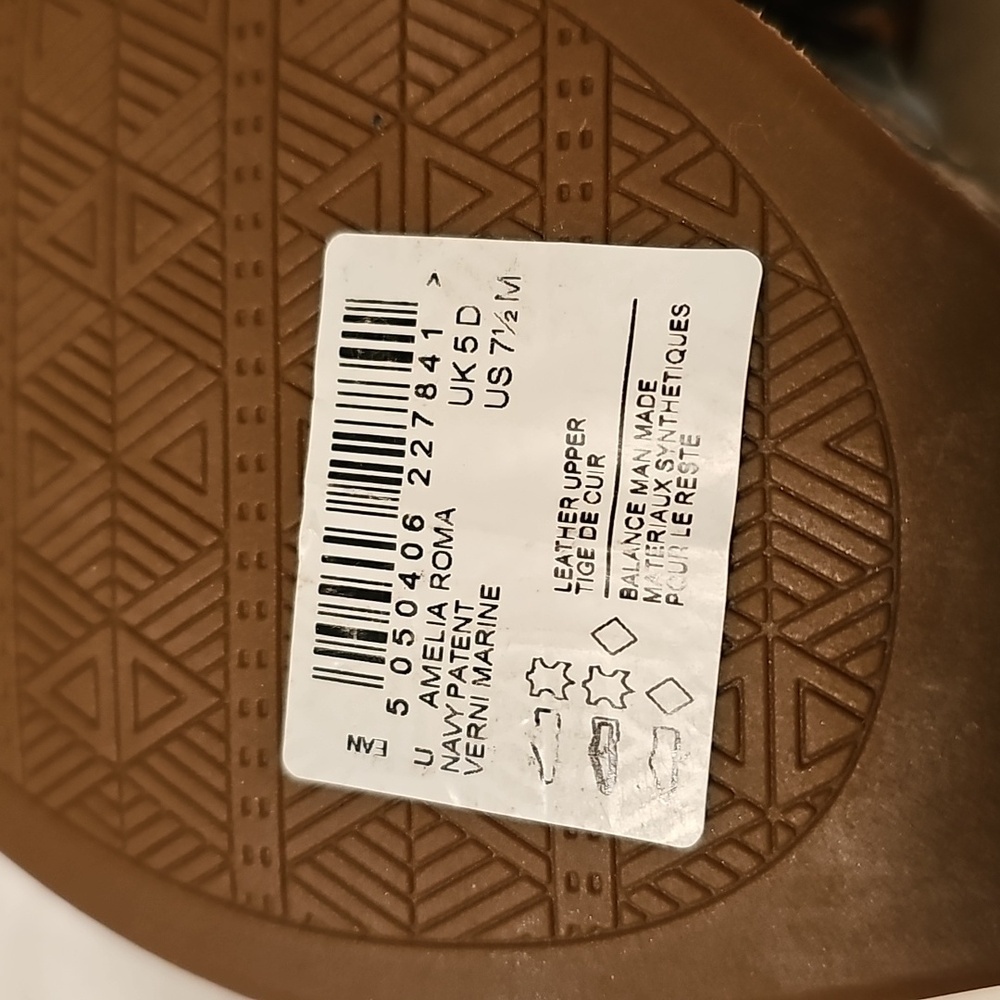 Clarks artisan Amelia Roma navy patten leather wedge sandal womans size 7.5 new - Picture 4 of 8